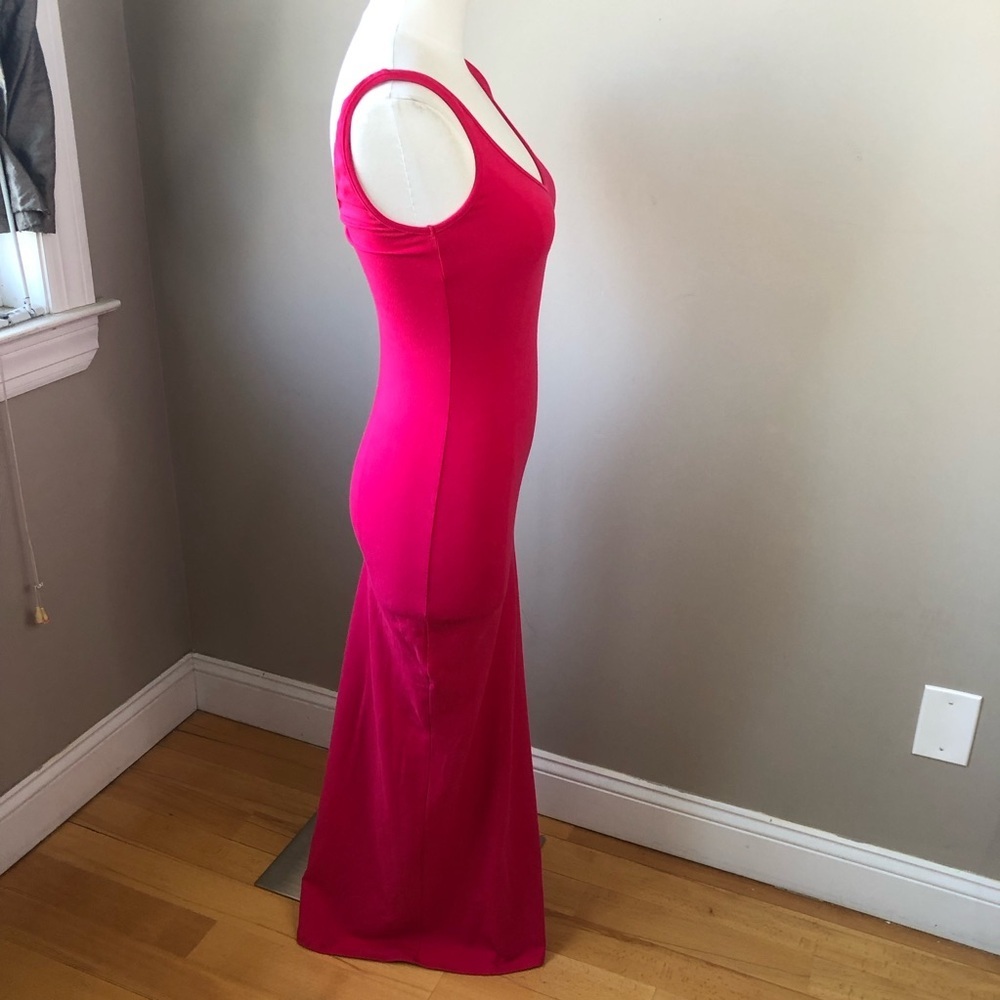 Reformation Hot Pink Bodycon Long Maxi Tank Dress XS - Picture 2 of 10